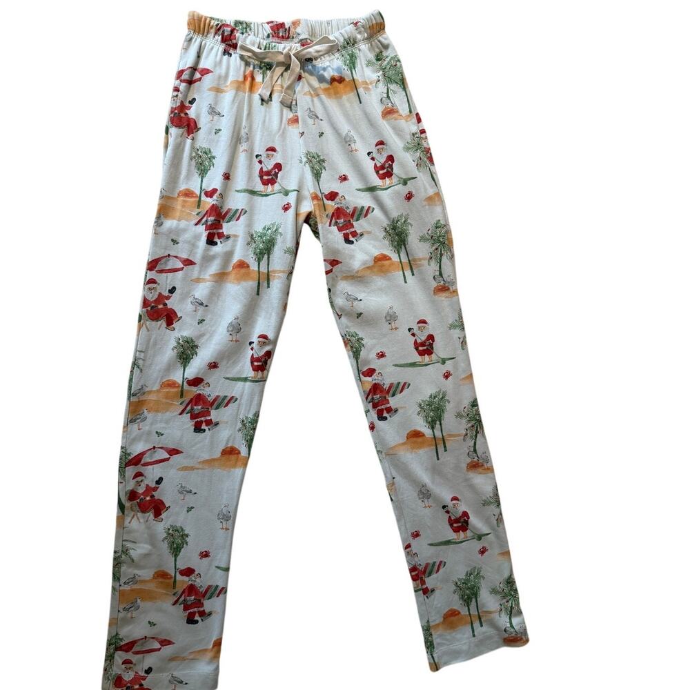 Burt's Bees Baby Surfin Santa Pajama Pants XS Christmas 98% Cotton